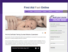 Tablet Screenshot of firstaidfirstonline.com.au